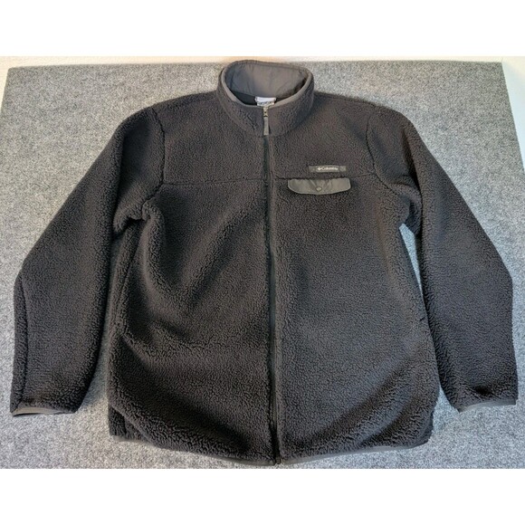 Columbia Men’s Mountainside Heavyweight Fleece Full-Zip Jacket Sz XL Black - Picture 1 of 9